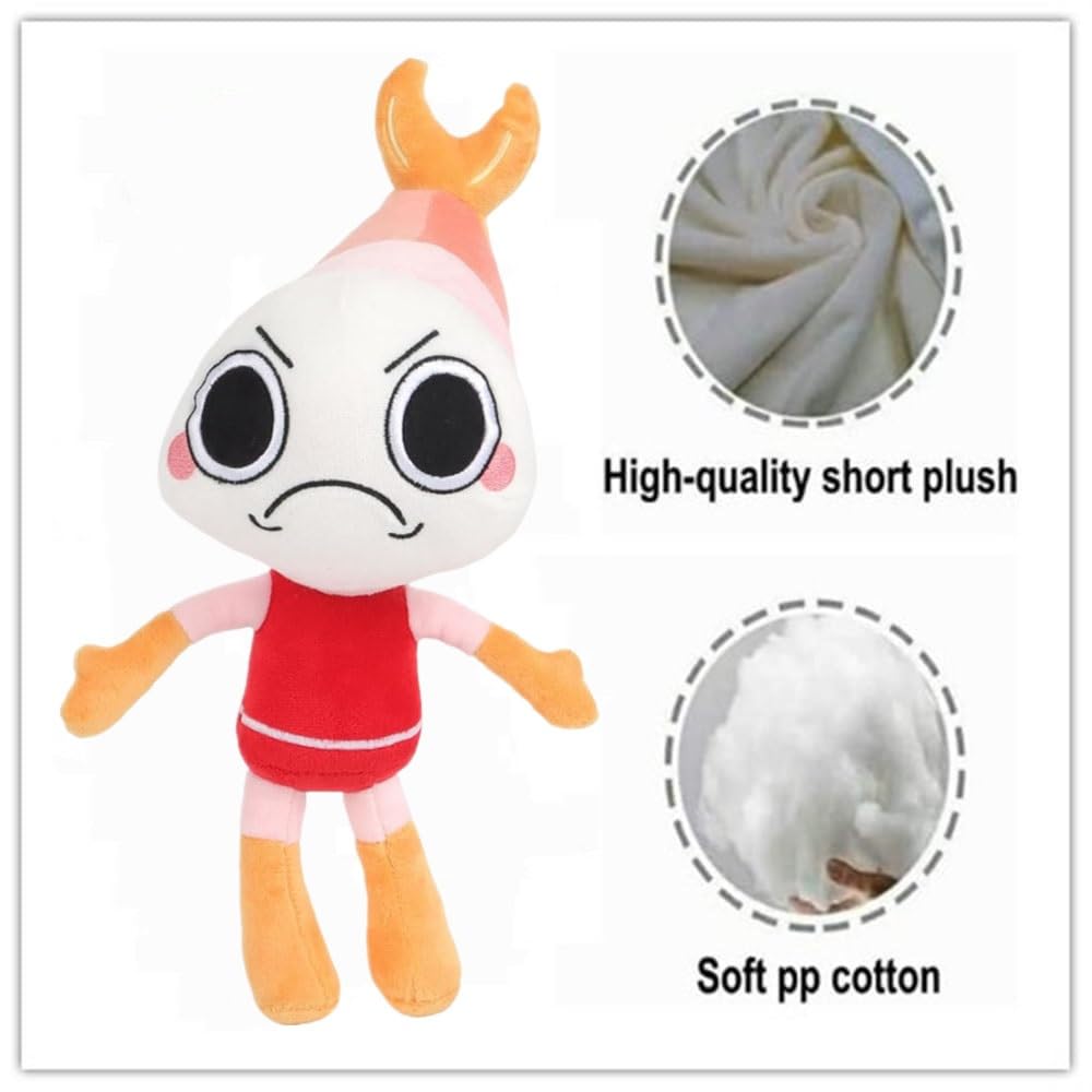 LPVIGJHK New Dandy's World Plush, Dandy's World Plushies Toy, Soft Stuffed Figure Doll Dandy S World Plush Doll Anime Plush Throw Pillow for Game Fans, Kids and Fans Gift(Shrimpo 15.7inch)