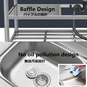 Kitchen Sinks, Single Bowl Kitchen Sinks Stainless Steel Single Bowl Sink, Workstation Farmhouse Sink, Utility Sink with Drainboard, with Cold Hot Faucet, for Garden Bar Laundry FA