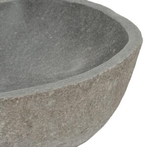 Basin River Stone Oval 14.6"-18.1",Oval Naturally-derived River Stone Wash Basin Bathroom Vanity for Modern Washrooms Bath Fixtures，Bathroom Sinks