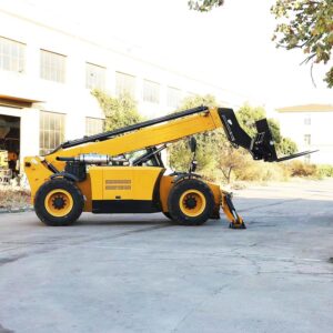 Hydraulic Telescopic Arm Forklift Stacker Diesel Loader Reach Handler Machine with Rotating Forklift Bucket and Drill Attachment Installation Options for Farm Lifting and Loading