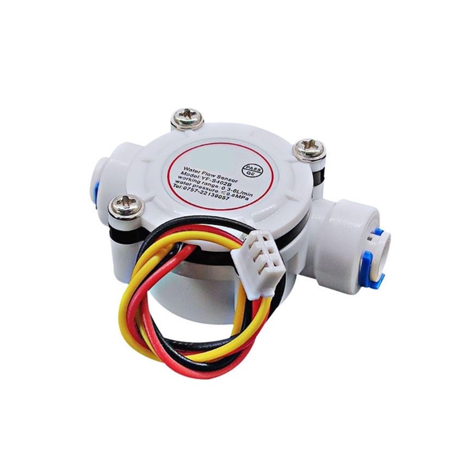 Flow Meter DN6 G 1/4"" PE Water Meter Flow Sensor Counter 0.3-10L/min High Precision Indicator Dispenser Flowmeter for Water Dispenser High Stability and Convenient Operation, 260093529