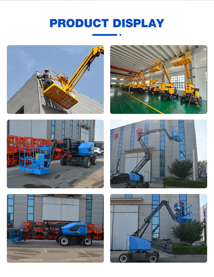 Aerial Work Platform Telescopic Boom Forklift Lifting Hydraulic Boom Lift Curved Arm Elevator Articulating Arm Man Lift