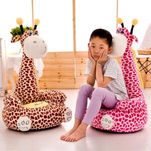 SPIOKLFD Kids Couch Seat Toddler Giraffe Sofa Chair,Plush Pillow Kids Chair, Comfy Animal Chair for Toddlers,Soft Toddler Lounge Chair, Reading Sofa Chair for Girls Boys (Frog)