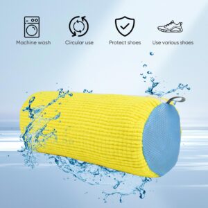 Shoe cleaning bag，Shoe bag for washing machine，Versatile Shoe Laundry Bag，Shoe washing machine bag，Reusable shoe washing bag/Alternative shoe washing machine. (2pcsYellow)