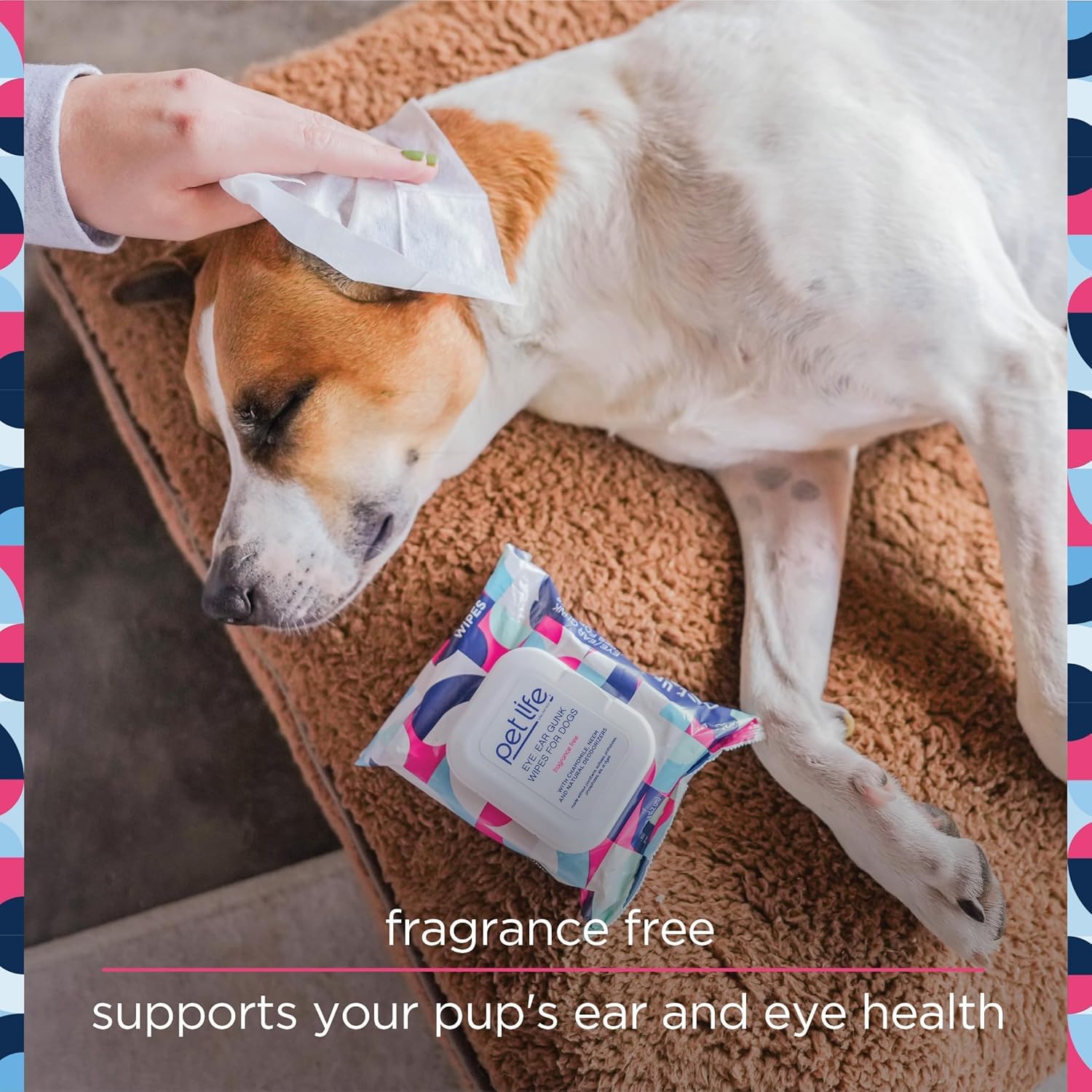 Pet Life Unlimited Dog Ear & Eye Wipes & Cleansing Dog Wipes Bundle - Pet Wipes for Dogs, Dog Cleaning Wipes, Plant-Based Dog Wipes - Dog Ear Wipes, Dog Eye Wipes - Plant-Based Dog Ear Cleaner Wipes