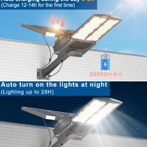 JAYNLT 6000W Solar Street Lights and 8500W Solar Street Lights for Driveway,Yard