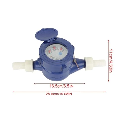 Flow Meter Water Flow Meter Water Meter 15mm 1/2 Inch Cold Water Meter with Fittings for Garden & Home Usage High Stability and Convenient Operation