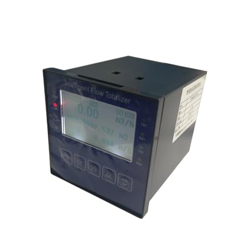 Flow Meter Intelligent Flow Totalizer for Flow Meter Accept Pulse 4-20mA 0-10mA 0-5V PT100 Signal Relay Output RS485 96mm*96mm Panel Size High Stability and Convenient Operation (Color : Basic-U, Si