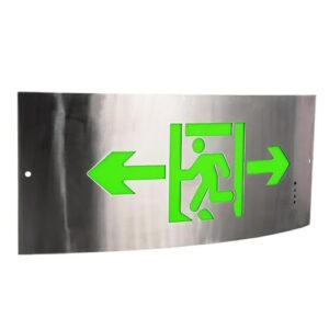 heqim emergency exit signs, emergency exit indicators with battery backup and intelligent fault self-diagnosis function, ip34 protection and bright lighting