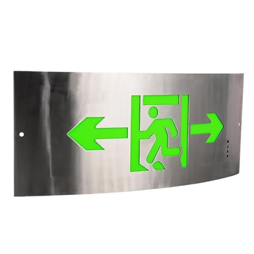 HEQIM Emergency exit Signs, Emergency exit Indicators with Battery Backup and Intelligent Fault self-Diagnosis Function, IP34 Protection and Bright Lighting