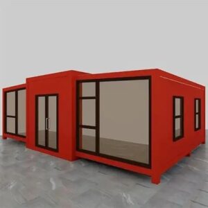 luxe 20ft luxury modern foldable prefab expandable container house easy setup quality design suitable for homes, offices, hotels, villas, warehouses, camping, storage, workshops and garages