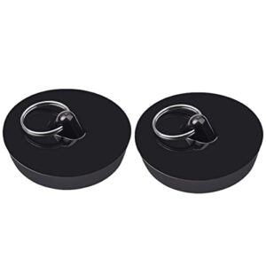 orfofe 2 pcs plug stopper drain stopper premium sink stopper bathtub water stopper shower drain bathtub drain cover tub stopper sink hair stopper suction sink stopper black pvc