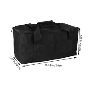 JECOMPRIS Insulated Bag Containers for Food Suitcase Bag Portable Lunch Cooler Bag Insulated Shopping Bags Insulated Picnic Basket Large Food Container Outdoor Basket Insulated Basket Black