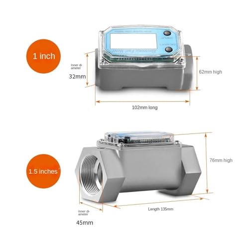 Flow Meter Digital Flow Meter for Measuring Gasoline Kerosene Water Sensor PCB Electronic Indicator High Stability and Convenient Operation