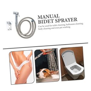 1 Set Shower Head Airbrush Hand Sprayer Hand Shower Bidet Toilet Spray Head Toilet Cover Sprayer Spray Buttock Washer Hygienic Personal Care Toilet Sprayer Copper Silver SOESFOUFU