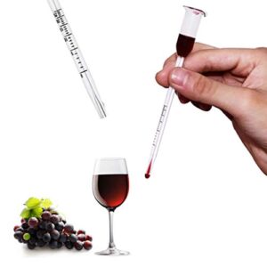 DLOULP Glass Tester Wine Meter 0-25 Degrees Glass Rod Measurement Tools Glass for Red Wine