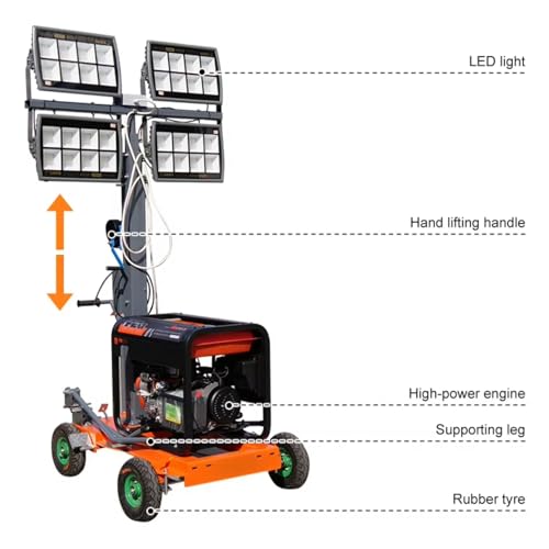 Led Portable Emergency Lighting System Tower Mobile Led Solar Light Tower