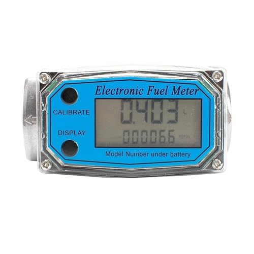 Flow Meter 1.5 Inch Digital Flow Meter LCD Display Fuel Water Flow Meter, Flowmeter for Kerosene Gasoline Water High Stability and Convenient Operation, 260836725