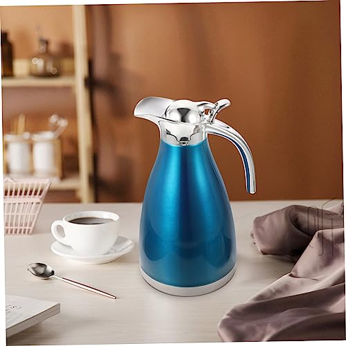 BEBEMOKO Vacuum Pot Flask Water Bottles Thermal Carafe for Cold Drinks Hot Pot Camping Teapot Thermal Tea Termo Coffee Carafe Insulated Espresso Machines Espresso Coffee Maker Machine Blue