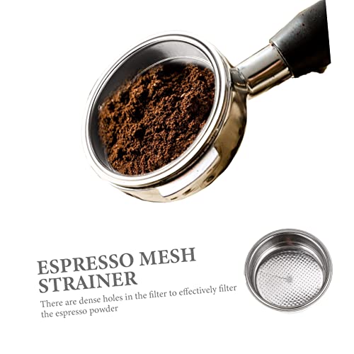 Mikinona Lock Filter Espresso Concentrate Coffee Filter Cup Basket Espresso Filter Basket Tea Strainer Coffee Powder Strainer Coffee Concentrate Coffee Grinder Filter Silver Stainless Steel