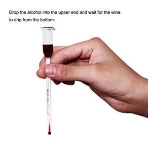 DLOULP Glass Tester Wine Meter 0-25 Degrees Glass Rod Measurement Tools Glass for Red Wine