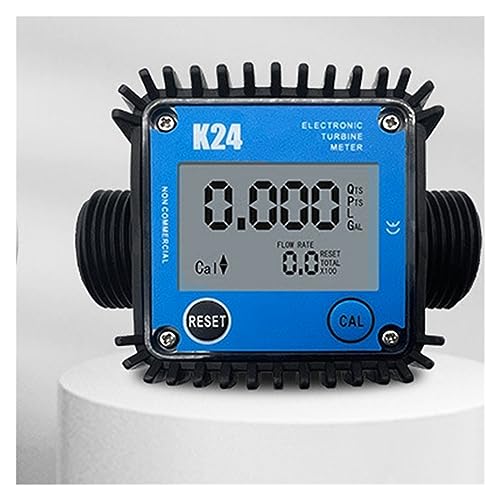 Flow Control Meter 1 PCS LCD Fuel Flow Meter, K24 for Digital Die-Sel Fuel Flowmeter, Favorable Liquid Water Flow Measuring Tools Used in Petroleum,Food, Etc.