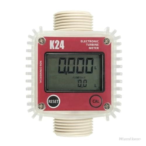 Flow Meter K24 Digital Fuel Flow Meter Gau Voor Chemicaliën Vloeibare Water Ultrasone Oil Flow Meter High Stability and Convenient Operation (Color : Rojo, Size : A)