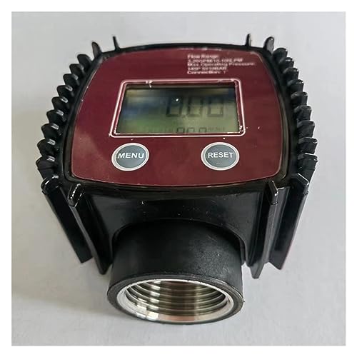 Flow Control Meter Oil Fuel Flow Meter, K25 Water Flow Meter LCD Flow Meter, Pipeline Liquid Flow Meter Sensors 2.3-3.3V Used in Petroleum,Food, Etc. (Color : Black, Size : 1)