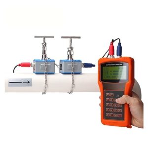 Flow Control Meter Food Grade Portable Digital Ultrasonic Liquid Flow Meter,Handheld Ultrasonic Flow Meter Tap Water Heat Meter Used in Petroleum,Food, Etc.