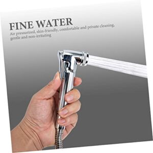 1 Set Shower Head Airbrush Hand Sprayer Hand Shower Bidet Toilet Spray Head Toilet Cover Sprayer Spray Buttock Washer Hygienic Personal Care Toilet Sprayer Copper Silver SOESFOUFU