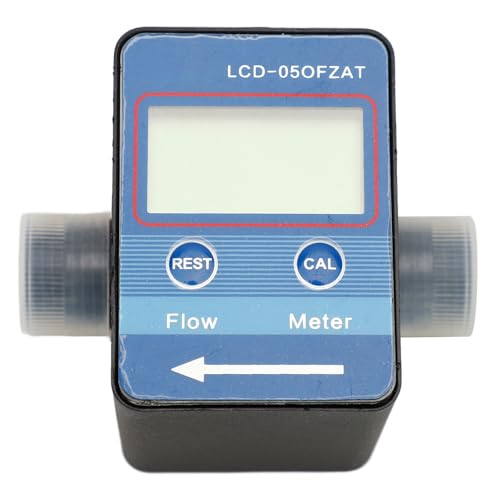 LCD Digital Liquid Meter Gasoline Water Flowmeter 2PCS G1/2in for Fuel Dispensers