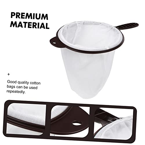 OKUMEYR 1pc Milk Tea Filter Bag Coffe Filter Coffee Strainers Machine Espresso Loose Tea Leaf Filter Coffee Filters Filter Coffee Machine Coffee Maker Filter White Fiber Cotton