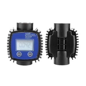 Flow Control Meter Oil Fuel Flow Meter, K25 Water Flow Meter LCD Flow Meter, Pipeline Liquid Flow Meter Sensors 2.3-3.3V Used in Petroleum,Food, Etc. (Color : Black, Size : 1)