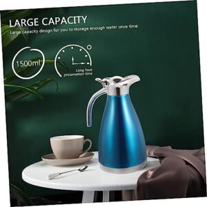 BEBEMOKO Vacuum Pot Flask Water Bottles Thermal Carafe for Cold Drinks Hot Pot Camping Teapot Thermal Tea Termo Coffee Carafe Insulated Espresso Machines Espresso Coffee Maker Machine Blue