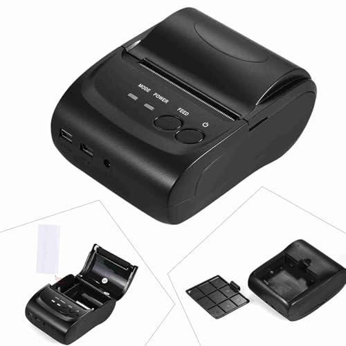 YDuupxe Mini 58mm 5802DD Thermal Receipt Printer USB Connect with Auto Sleep Awake Printing Equipment Used for Restaurant Personal Bill (US Plug)