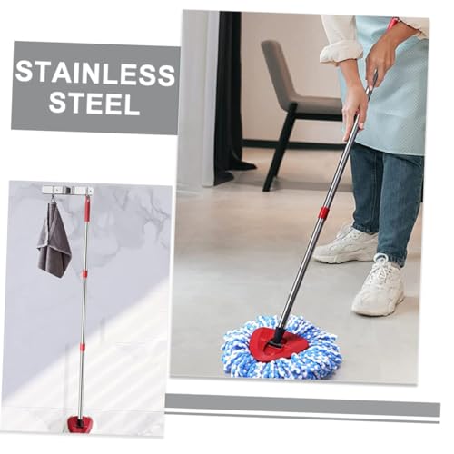 OUNONA 1 Set Mop Replacement Handle Mop Accessories Triangle Mop Handle Spins Mop Stick Rotating Mop Handle Commercial Mop Handle Mop Stick Replacement Spins Mop Rod Stainless Steel