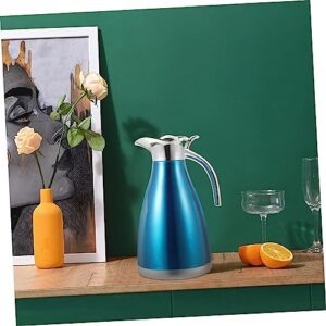 BEBEMOKO Vacuum Pot Flask Water Bottles Thermal Carafe for Cold Drinks Hot Pot Camping Teapot Thermal Tea Termo Coffee Carafe Insulated Espresso Machines Espresso Coffee Maker Machine Blue