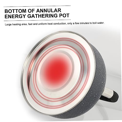 PRETYZOOM Pot Water Heating Kettle Cordless Tea Kettle Whistle Kettle Boiling Water Kettle Whistling Water Kettle Cups Oven Espresso Machines for Home Boil Water Kettle Stainless Steel Black