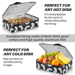 Kcldeci Insulated Thermal Food Carrier Insulated Casserole Carrier for Hot or Cold Food,Game Controller Video Game Insulated Tote Bag for Potluck Cookouts Parties Picnic,Lasagna Lugger