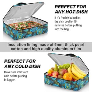 Kcldeci Insulated Thermal Food Carrier Insulated Casserole Carrier for Hot or Cold Food,Joystick Gamer Elements (3) Insulated Tote Bag for Potluck Cookouts Parties Picnic,Lasagna Lugger