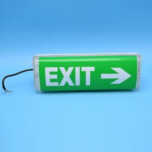 HEQIM Emergency Exit Indicator, Safety Evacuation Exit Sign with High Bright LED Light Source and Battery Backup, Safety Appearance and Durable Material