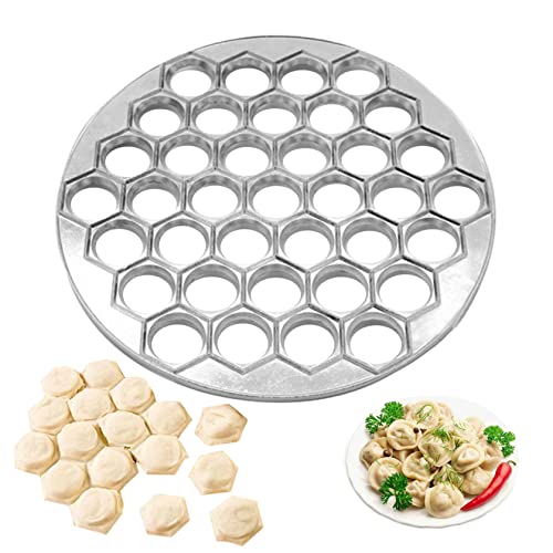 TOPofly Dumpling Maker, Ravioli Maker 9.84inch 37 Holes Aluminium Alloy Reusable Washable Dumpling Maker Home Kitchen Restaurant Ravioli Dumpling Mould, Ravioli