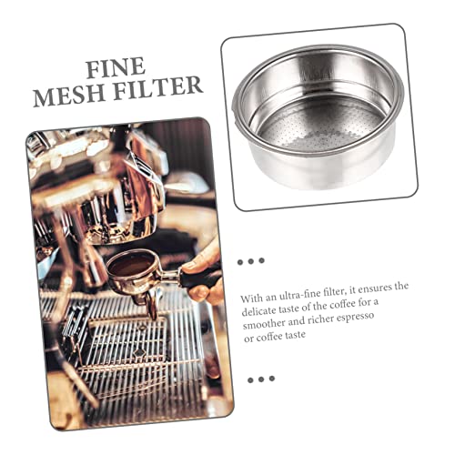 Mikinona Lock Filter Espresso Concentrate Coffee Filter Cup Basket Espresso Filter Basket Tea Strainer Coffee Powder Strainer Coffee Concentrate Coffee Grinder Filter Silver Stainless Steel