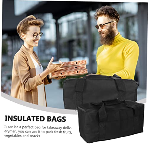 JECOMPRIS Insulated Bag Containers for Food Suitcase Bag Portable Lunch Cooler Bag Insulated Shopping Bags Insulated Picnic Basket Large Food Container Outdoor Basket Insulated Basket Black