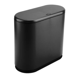 nailpowder double layers destop trashbin garbage can waste classification for office and home use black