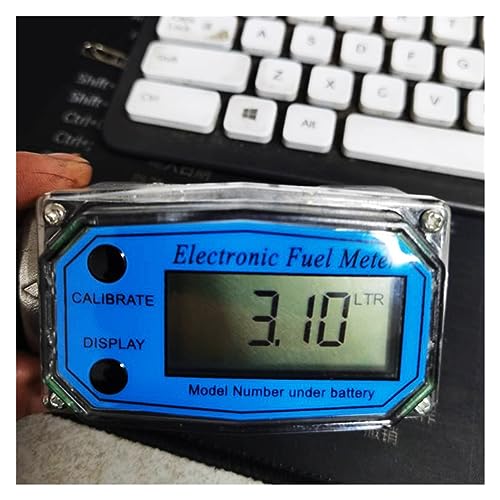 Flow Control Meter for Flow Meter Digital Oil Fuel Flow Meter, Mini Pump Flow Meter Fuel Die Sel Counter Meter Display Chip Useful Display Used in Petroleum,Food, Etc.