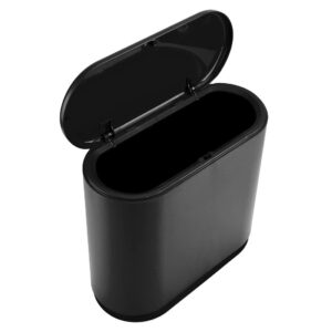 NAILPOWDER Double Layers Destop Trashbin Garbage Can Waste Classification for Office and Home Use Black