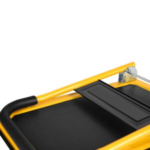 Foldable Push Cart Dolly Upgraded 330 lbs Carts with Wheels Stable Platform Hand Cart Practical Foldable Space Saving Folding Platform Truck (Yellow)