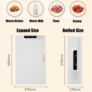 New Food Warmer, Silicone Warming Mat for Food, New Halloween Christmas Food Tray Warming Mat for Food, Electric Food Warmer, Portable Food Warmer Tailgate, Tailgating Food Warmer (3Pcs)