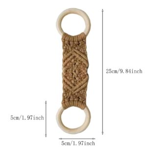 Macrame Towel Holder Ring, Macrame Kitchen Towel Holder, Crochet Towel Holder Rings, Hanging Dish Towel Holder, Macrame Knit Towel Holder for Kitchen Towels, Decorative Kitchen Accessory (Mix-1*2pcs)